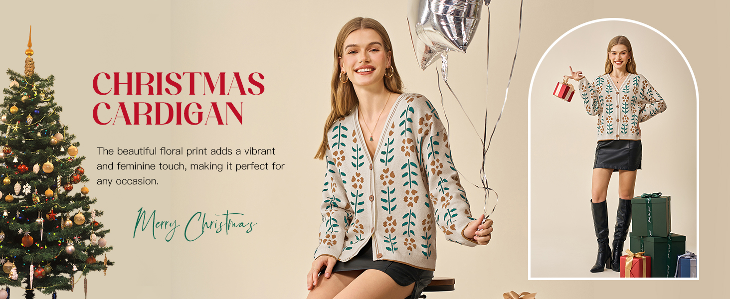christmas cardigan sweater