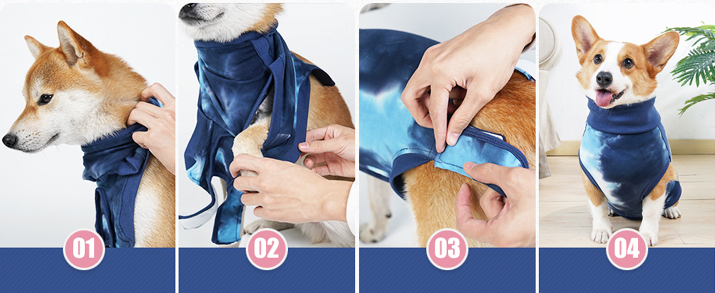 LIANZIMAU Dog Surgery Recovery Suit Dog Onesie for Surgery Female Spay