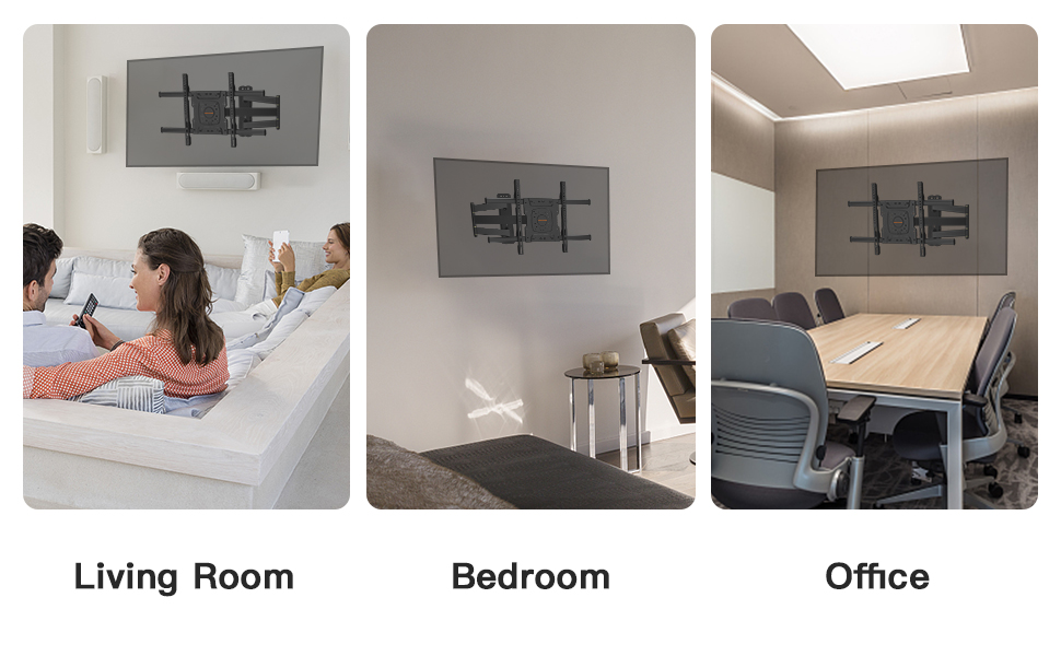 WHYFONE Long Reach TV Wall Bracket Swivels Tilts Extends Corner TV Wall Bracket Mount with 83