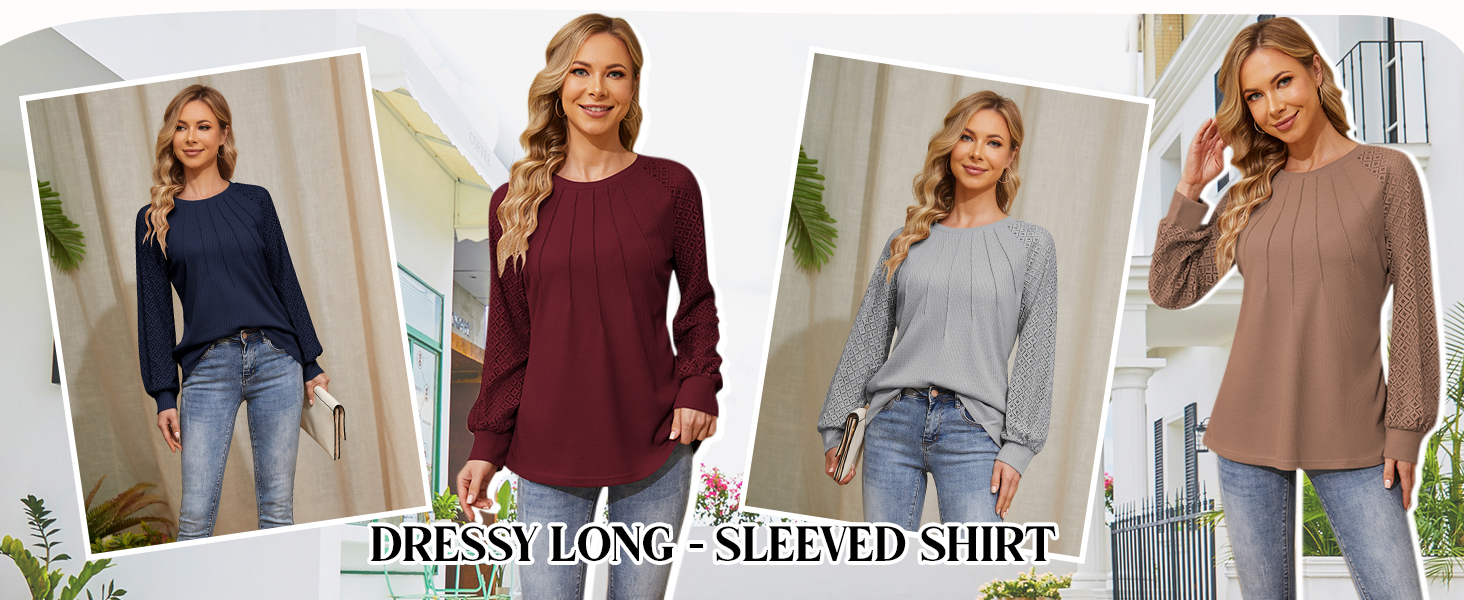 WOMEN'S WAFFLE KNIT TOPS