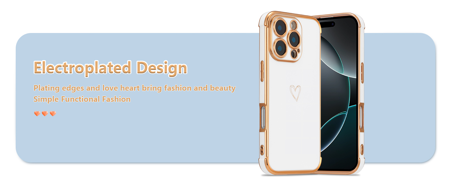 iPhone 16 Pro Max case electroplated design
