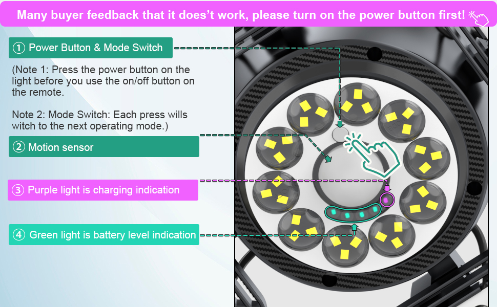 power button for light