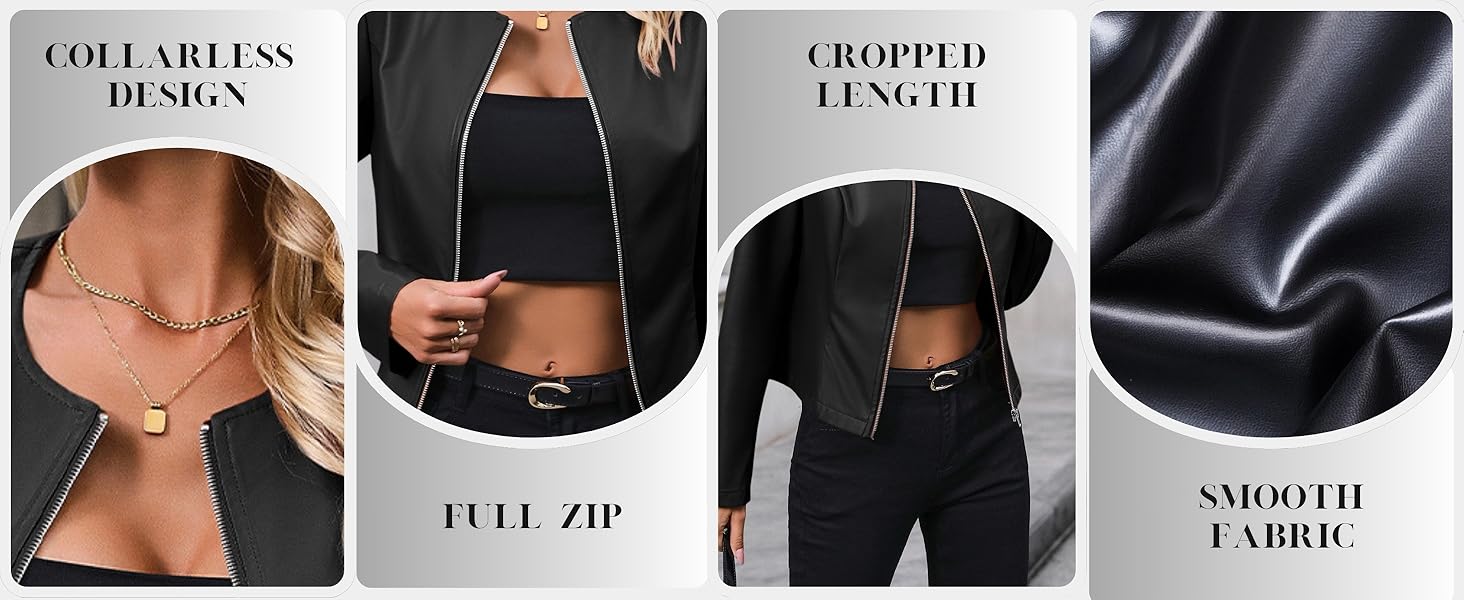 cropped leather jacket