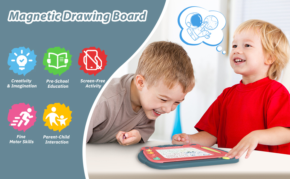 YULUOO Drawing Board for Kids, Magna Drawing Doodle Board for