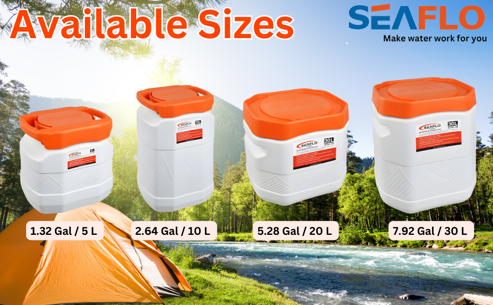 SEAFLO Waterproof Storage Bins with Lid for Marine, RV, Storage, Kayak, Camping