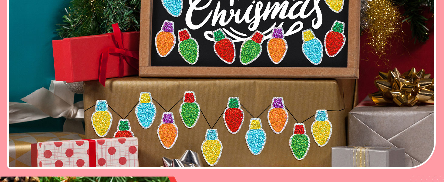 Christmas Light Bulb Stickers