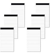 6 Pcs Note Pads Refills 3 x 5 inches Memo Small Notebook Writing Pads with 30 Sheets Each Pad Col...