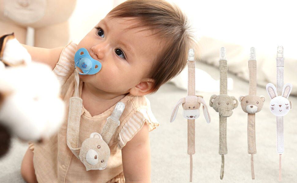 COTTONBEBE Pacifier Clips for Boys & Cotton