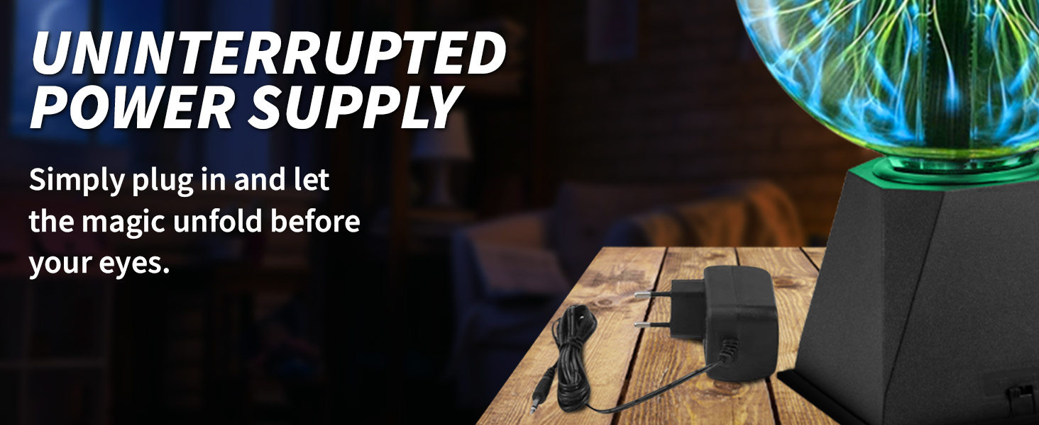 Playbees Plasma Ball Green uninterrupted power supply plugin magic unfold