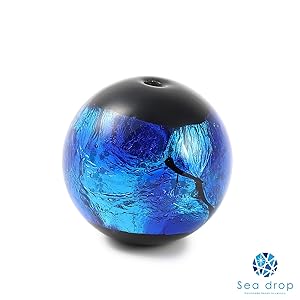 Amazon.co.jp: Sea drop 光る ホタルガラス ブルー 粒売り 20mm