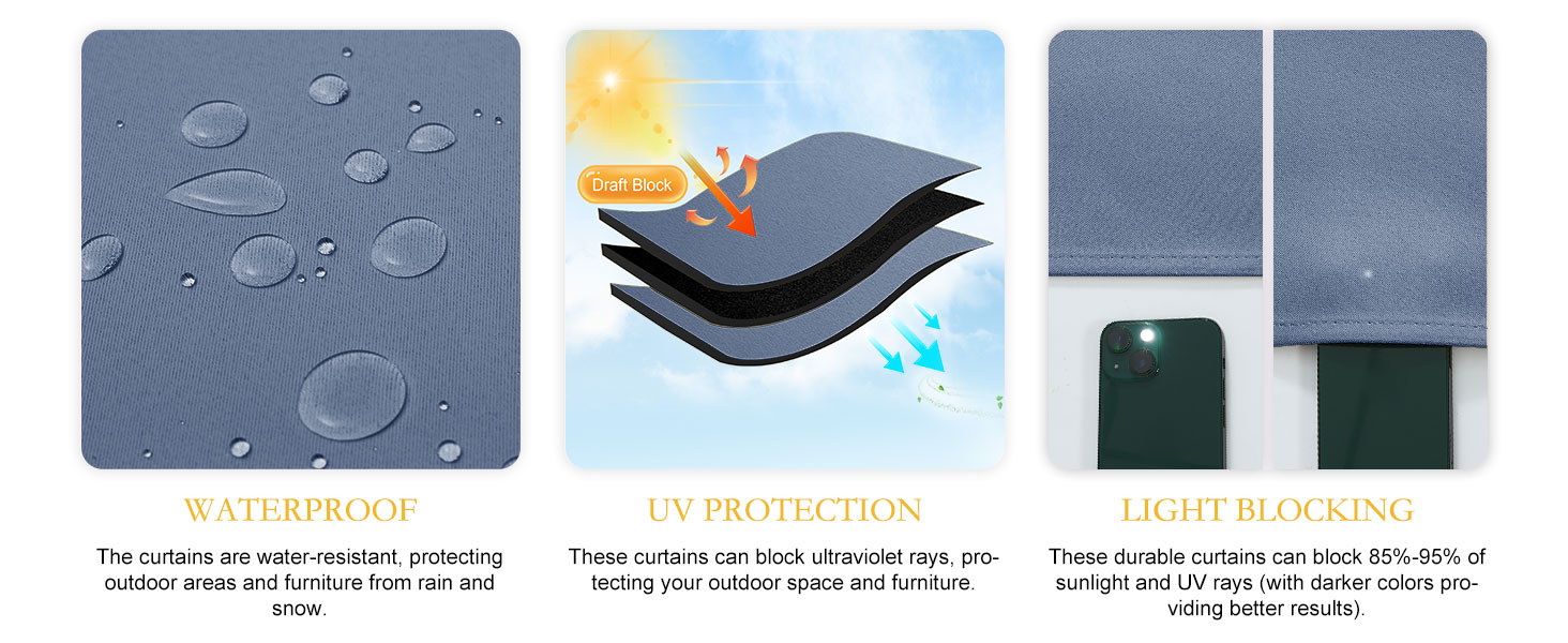 outdoor curtains for patio waterproof