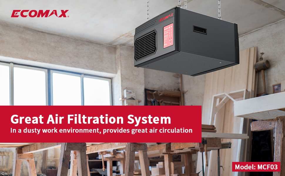 MCF03 Air Filtration System, 3Speed Hanging Ceiling