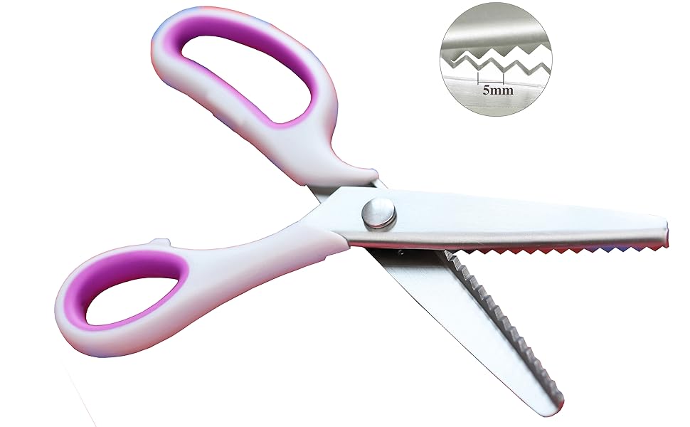 Soft Grip Right and Left Handed Pinking Shears, Pinking Shears for
