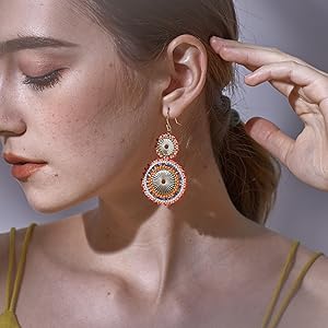 Circle Beads Earrings