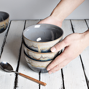 Bosmarlin ceramic stoneware cereal soup bowls