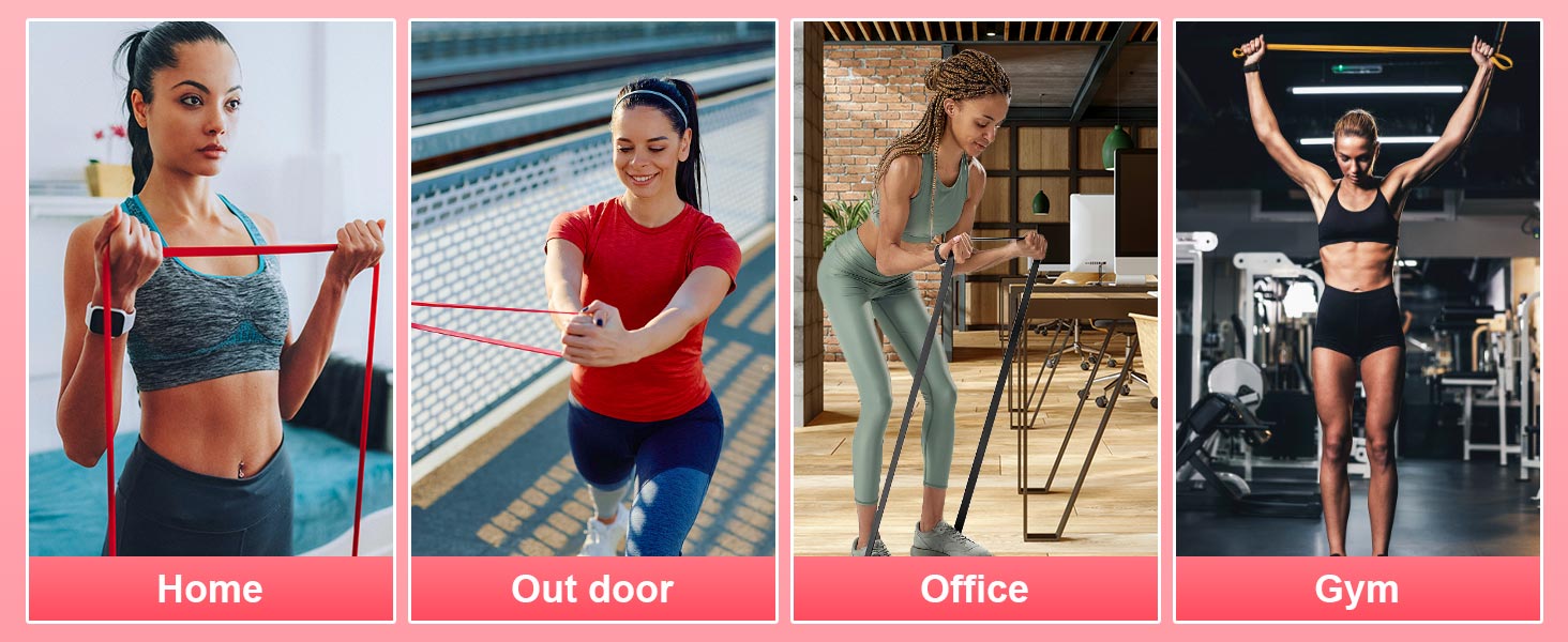 BELEVO Long Resistance Bands Set Men Women