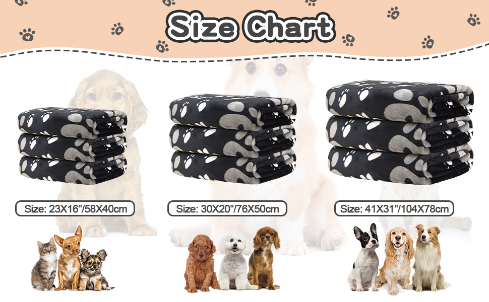 1 Pack 3 Dog Blankets for Medium Dogs, Soft Fleece Dog