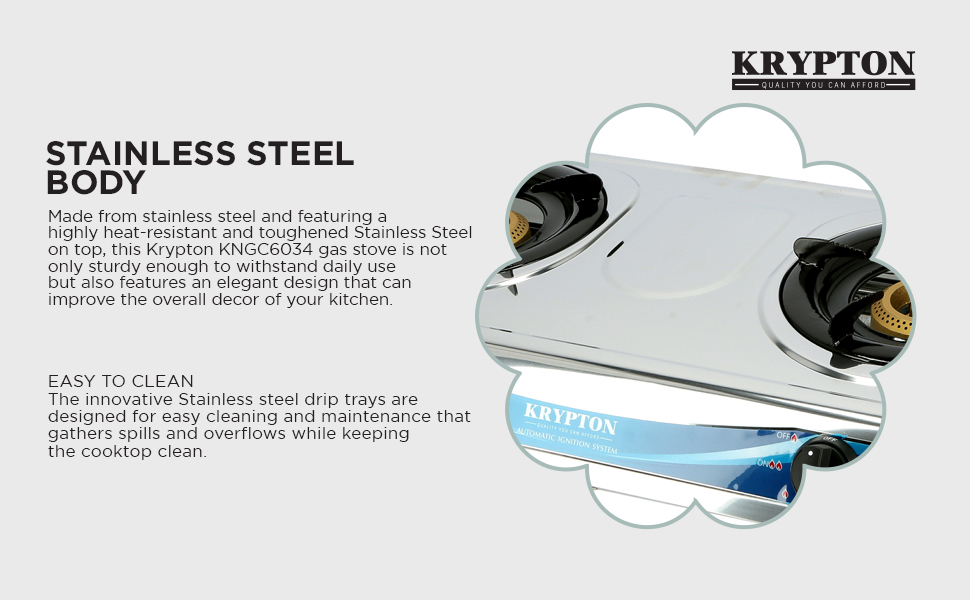 Krypton Stainless Steel Double Burner Hot Plate Model No KNHP5310