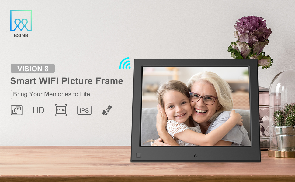 BSIMB WiFi Digital Picture Frame, Digital Photo Frame HD