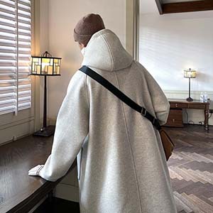 ⭐バーニーズニューヨーク⭐ダッフルコート XL ビジネス アウター フード ☆BARNEYS NEWYORK☆ メンズダッフルコート黒XL
