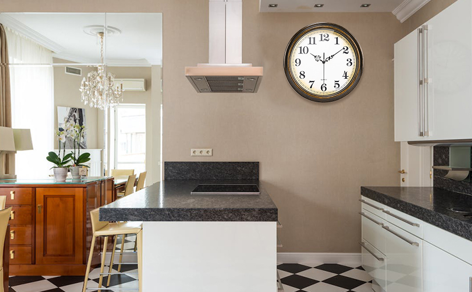 Wall Clock Battery Operated Silent Non-T... 19 Silent Non-Ticking Wall Clock