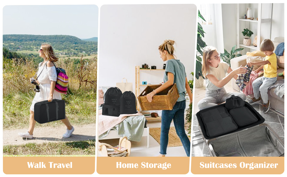 YAMAIDUO Organisateur Valise, Lot de 9 Rangement Valise