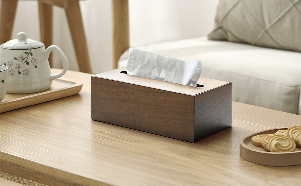 Amazon｜[磁気カバー式] ティッシュケース 木製 ティッシュ交換