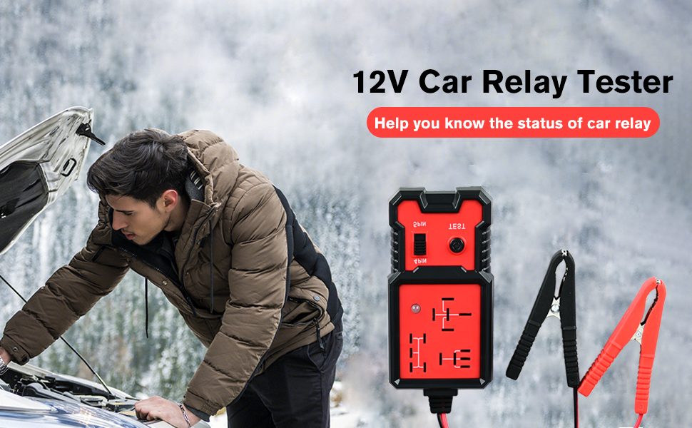 ONATISMAGIN Electronic Automotive Relay Tester 12V, Car Battery