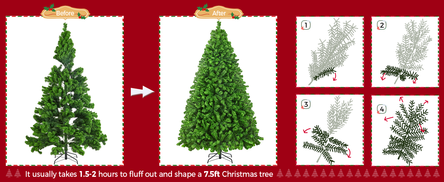  Pre-lit Flocked Artificial Christmas Tree