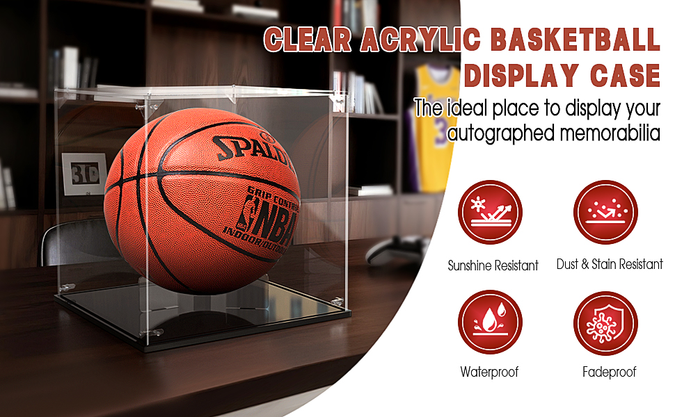 acrylic basketball display case basketball holder soccer display case football display case