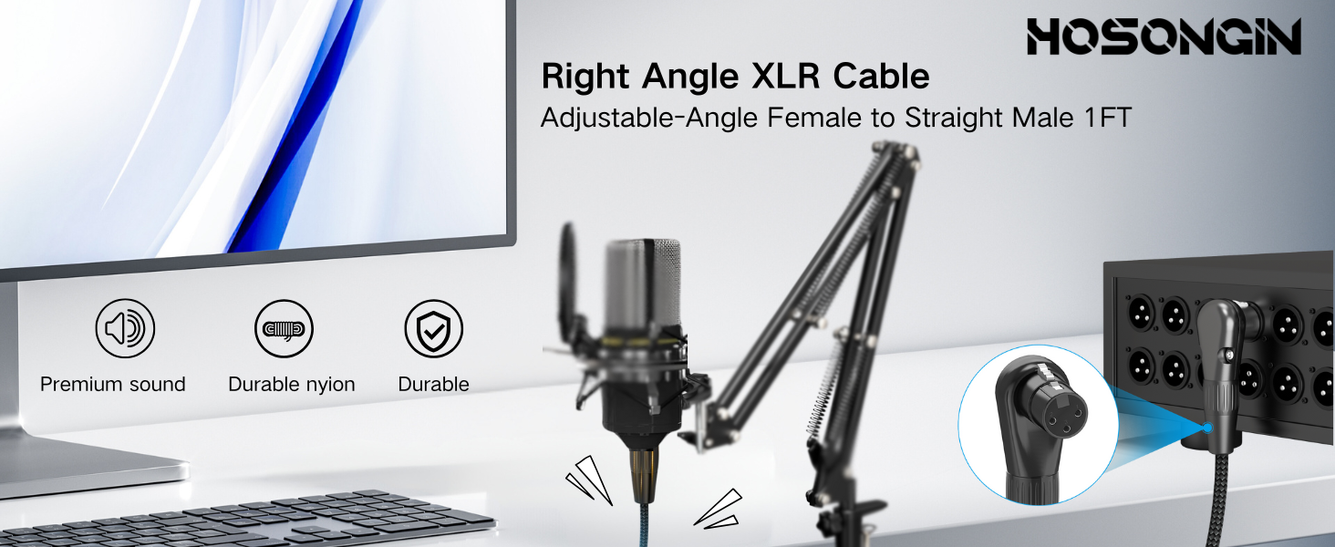 Right Angle XLR Cable