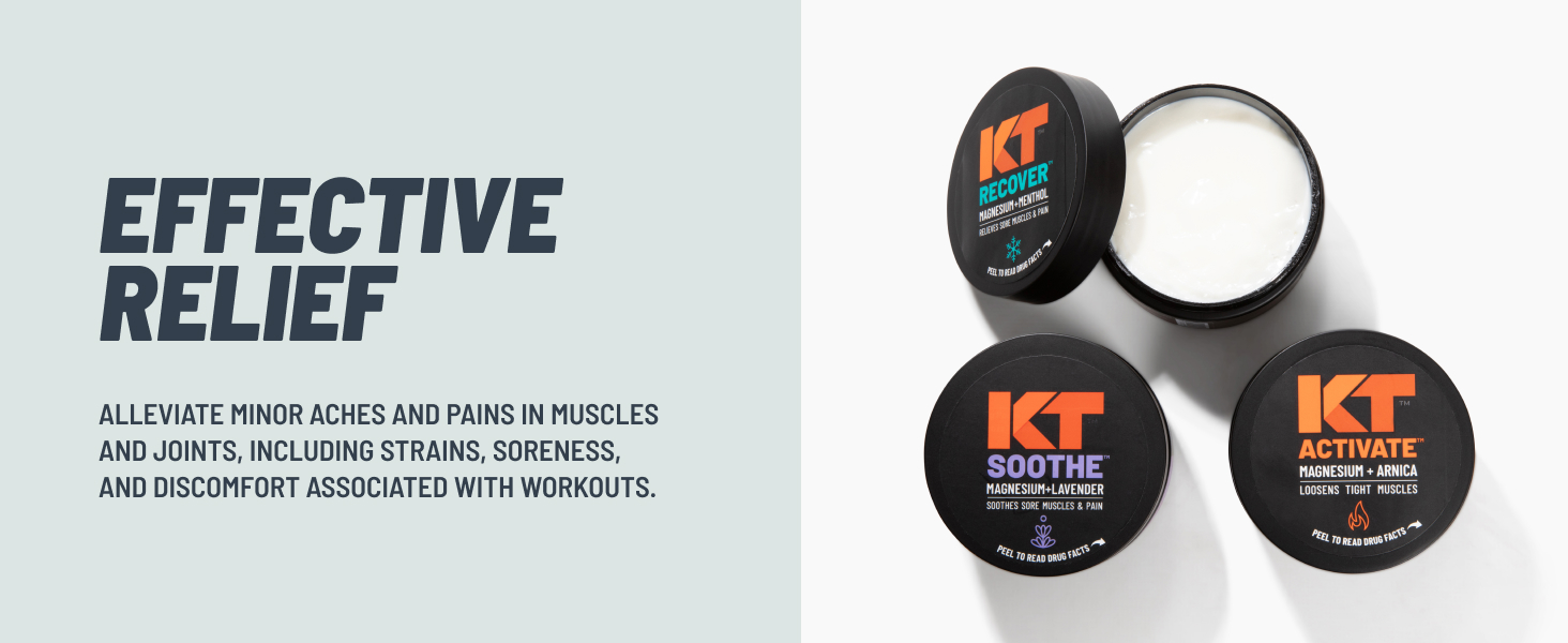 KT Health - Magnesium Cream - Muscle Rub For Pre- And Post-Workout