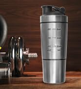 Edelstahl-Protein-Shaker mit Rührkugel Langlebiger Fitness-Bewegungskessel Auslaufsichere Wasserf...