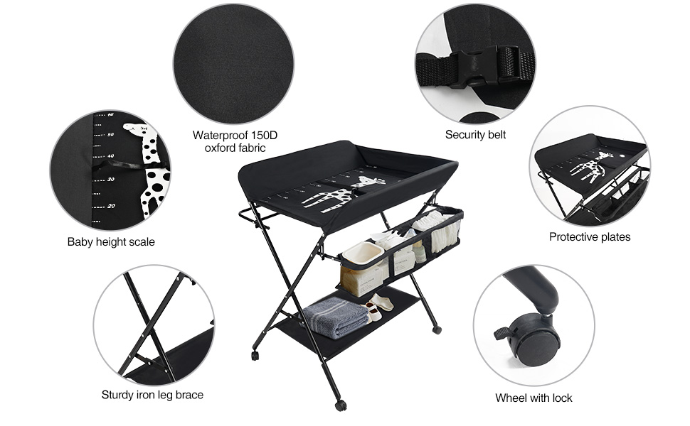 RedSwing Portable Baby Changing Table, Adjustable Height