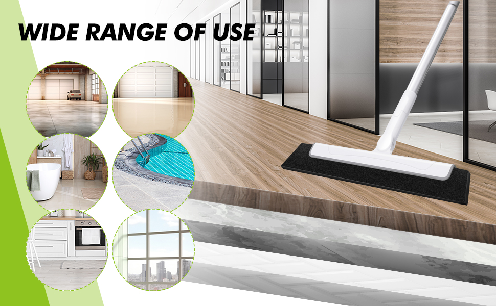 Floor Squeegee with Adjustable Handle Durable Aluminum for Wet Room