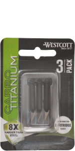 Westcott - Westcott CarboTitanium Bonded Regular Size Hobby Knife, Gun  Metal (17310)