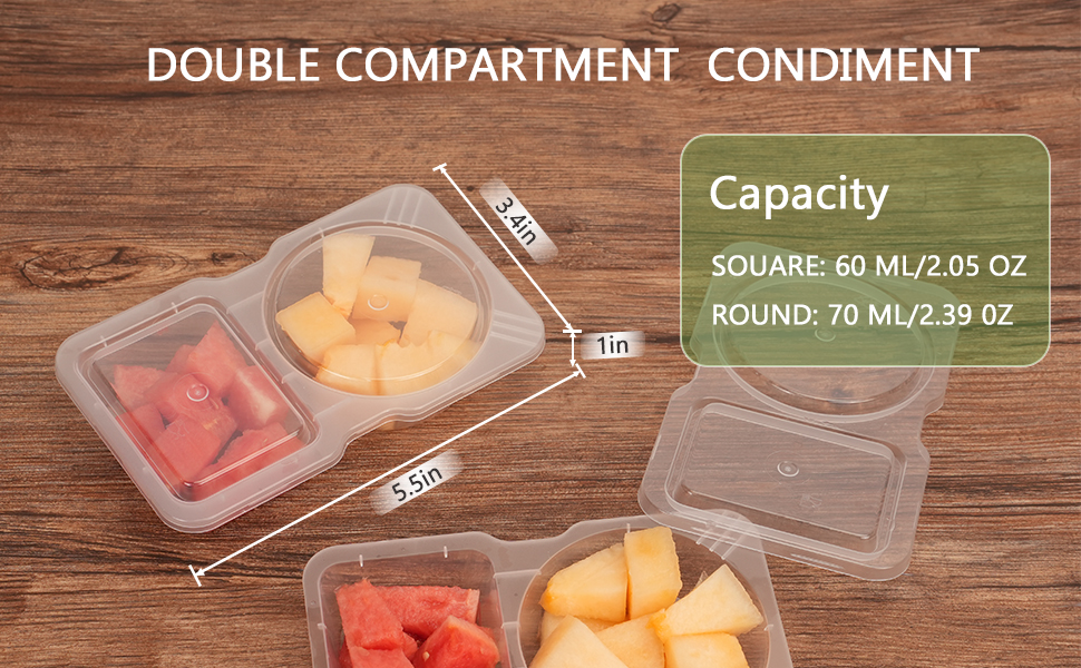 double compartment condiment