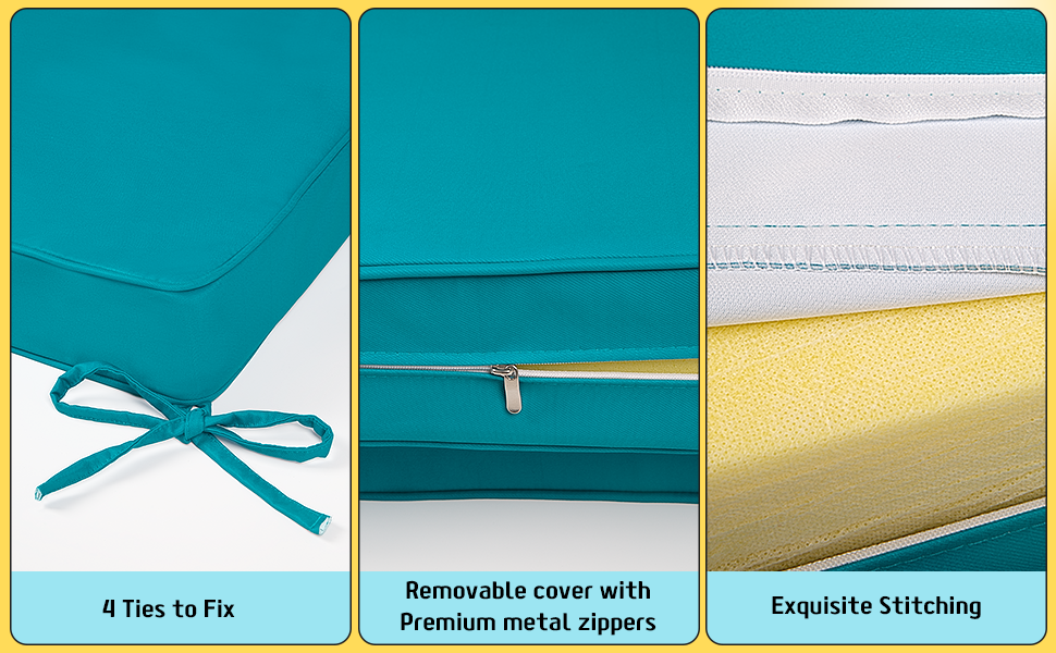 Millsilo Custom Outdoor Chaise Lounge Cushion,Water