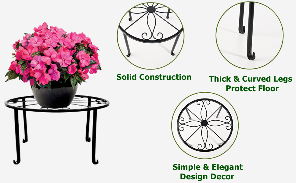 5Pack Plant Stand Indoor Metal, Wrought Iron Plant Stand