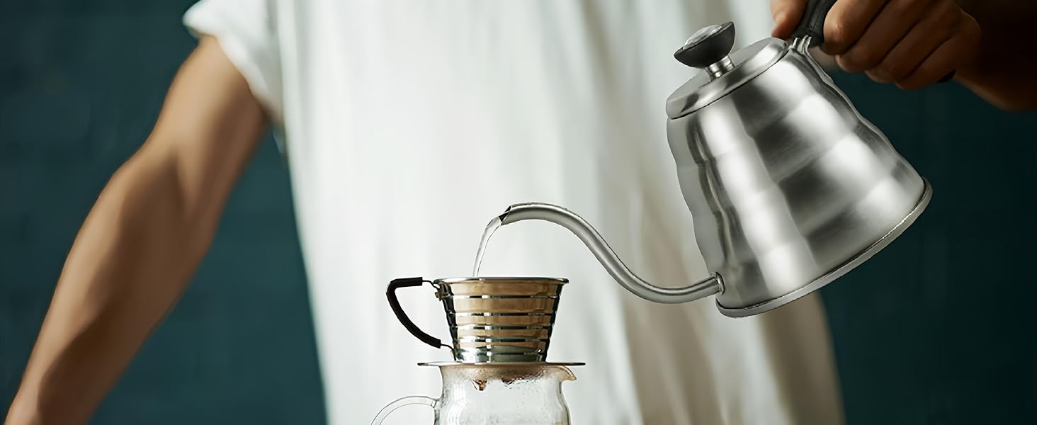 Koocovel Pour Over Coffee Kettle 1.2L/40oz,Gooseneck Kettle