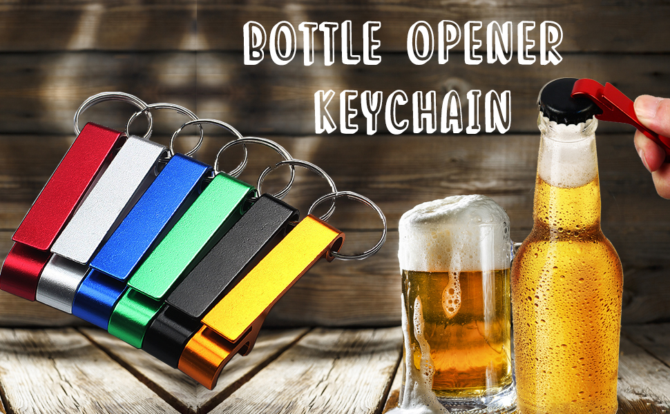100 Bottle Opener Keychain Bulk for Men Women Multicolor