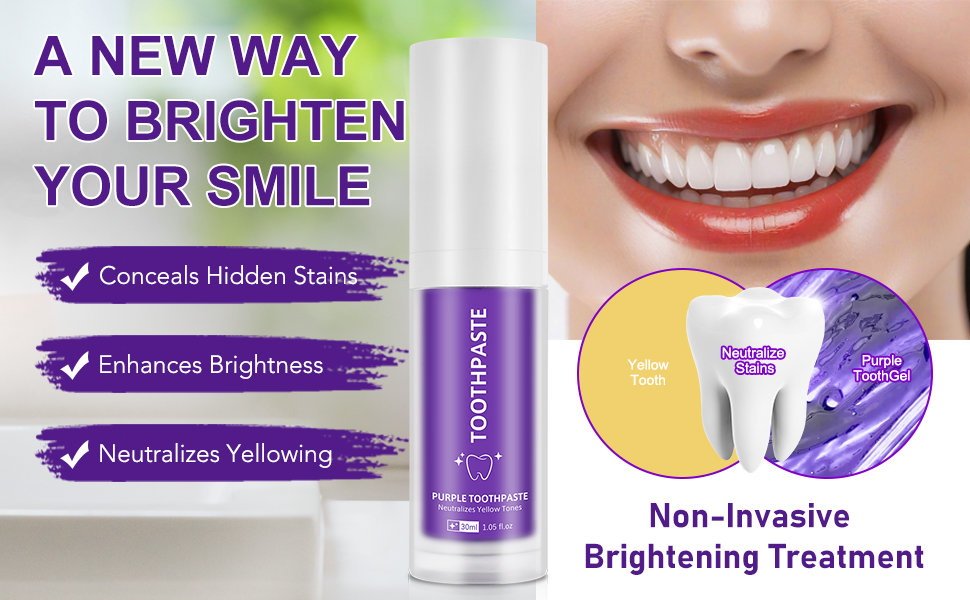 purple toothpaste for teeth whitening