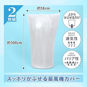 Amazon.co.jp: アストロ 扇風機カバー 2枚組 ハロゲンヒーター