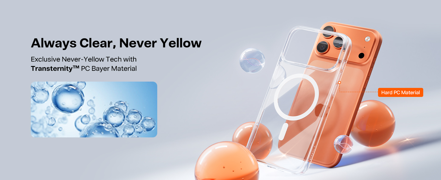 torras magnetic slim fit clear case