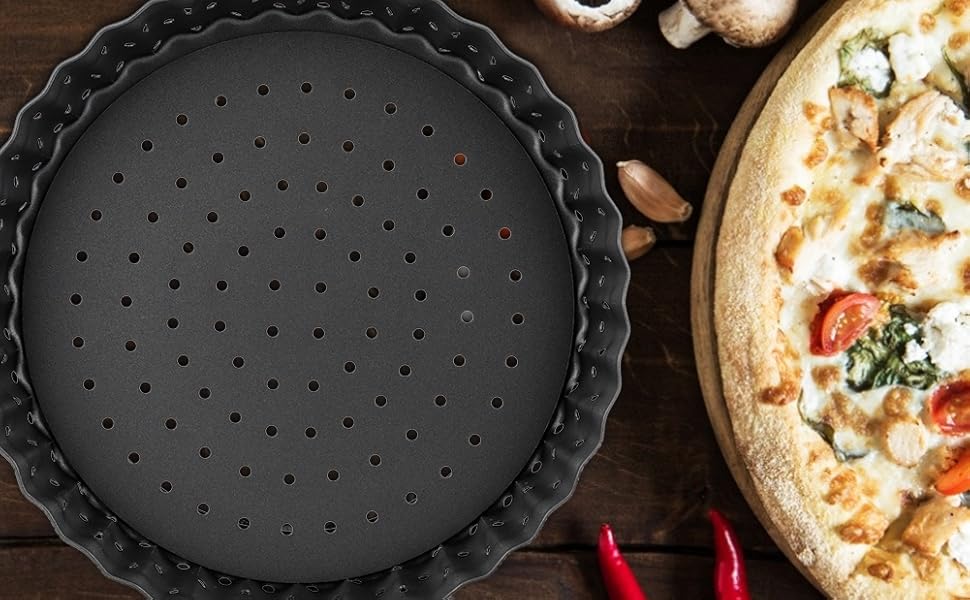 Alvinlite Tart Quiche Pan, Perforated Tart Pan with