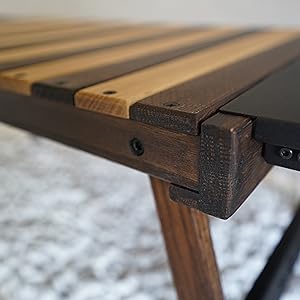 専用商品！！ KIMIキャンプ　ゼブラテーブル（アイアンテーブル＆収納袋付き） Amazon.co.jp: KIMICAMP キャンプ テーブル 木製 折りたたみ式