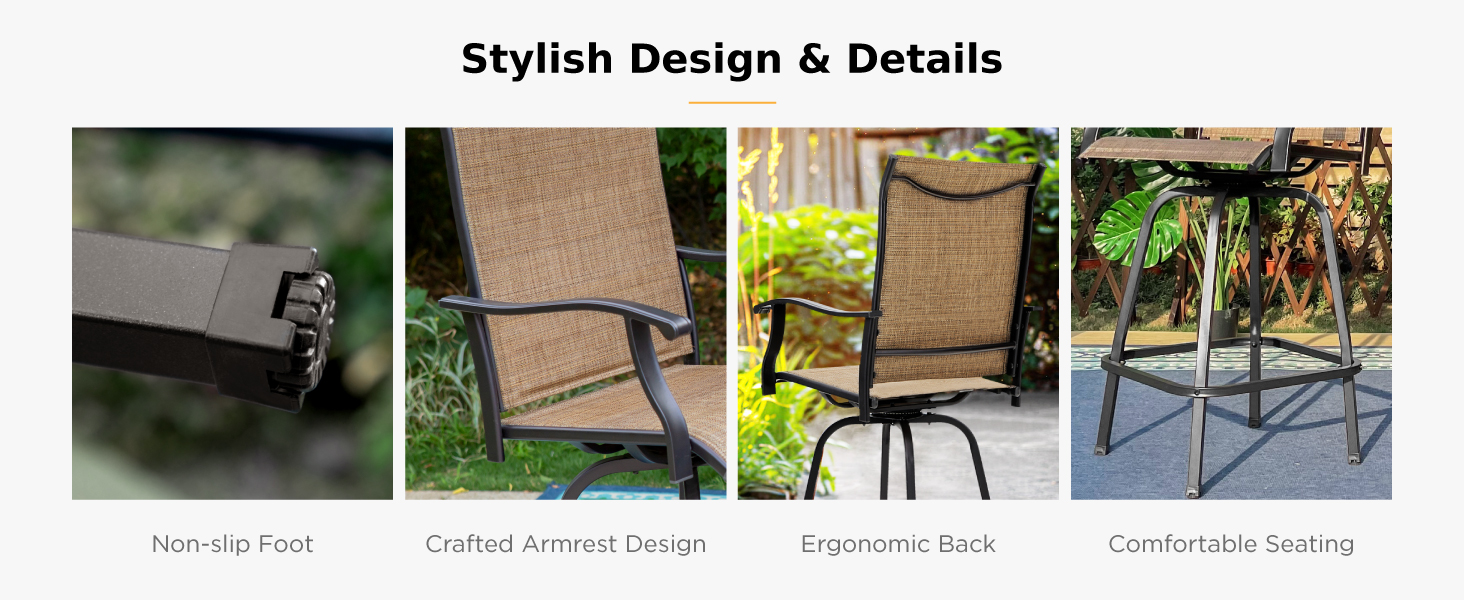 Outdoor Bar Stool Details