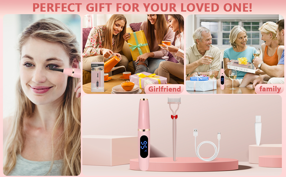 Heated Eyelash Curlers, Heated Lash Curler Best Seller with Comb Electric Eyelash Curler LED Display
