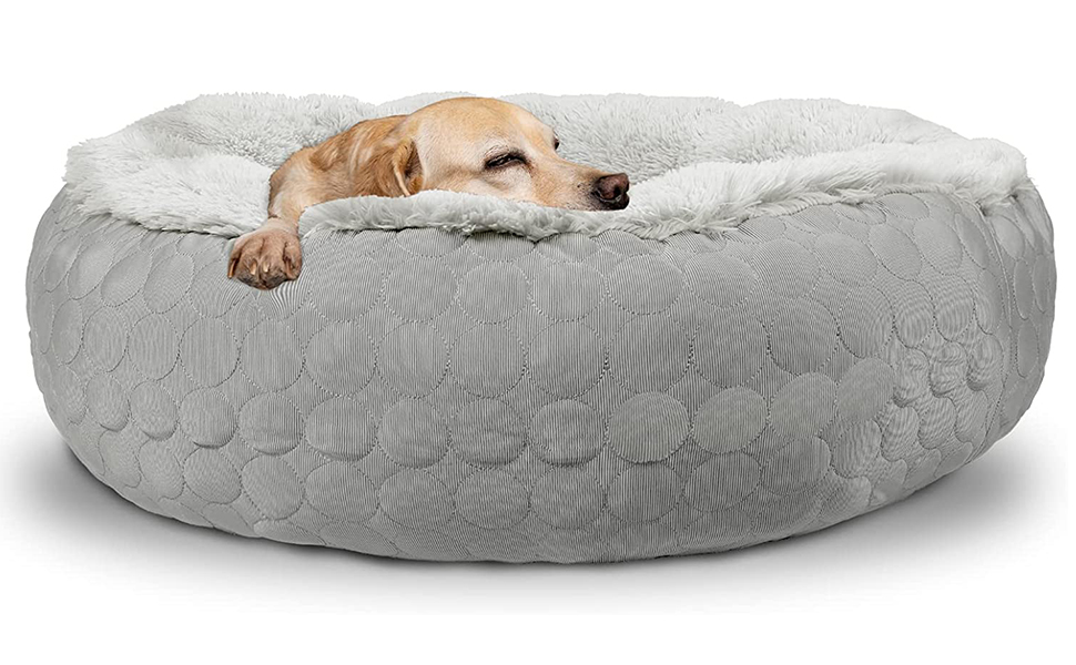 ANWA Dog Donut Bed Calming Bed Donut Round, Fluffy Dog Bed Medium Large