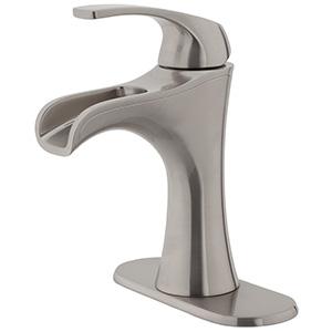 Single control waterfall faucet